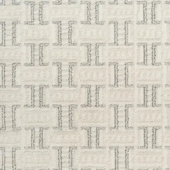 Ivory And Gray Geometric Area Rug Photo 2