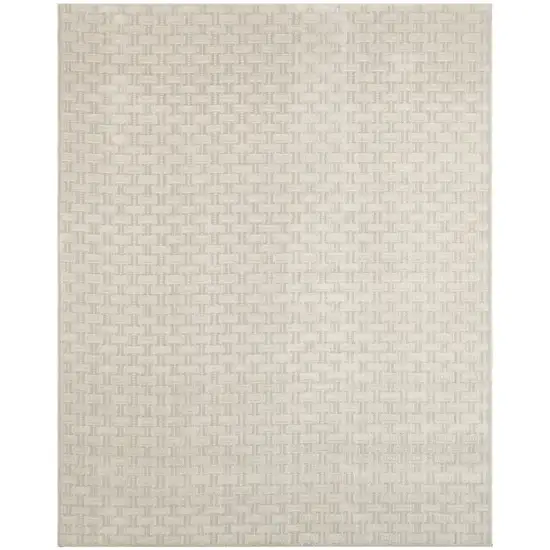 Ivory And Gray Geometric Area Rug Photo 8