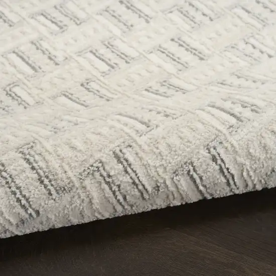 Ivory And Gray Geometric Area Rug Photo 7