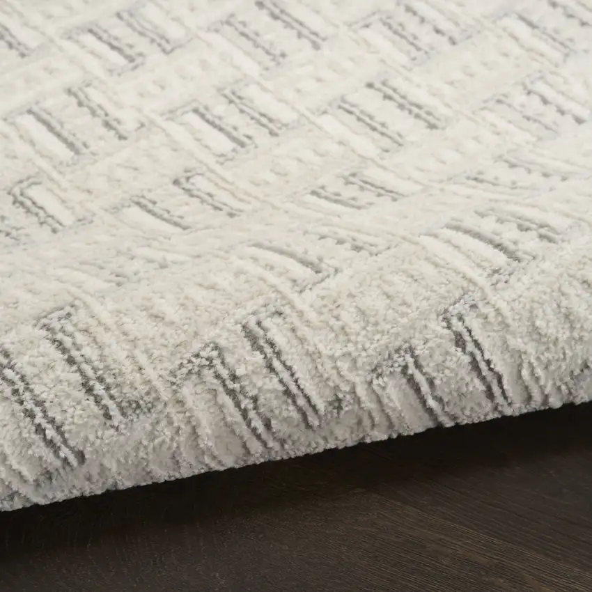 Ivory And Gray Geometric Area Rug Photo 7