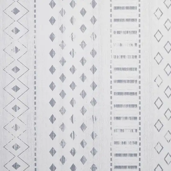 Ivory And Gray Geometric Distressed Area Rug Photo 4