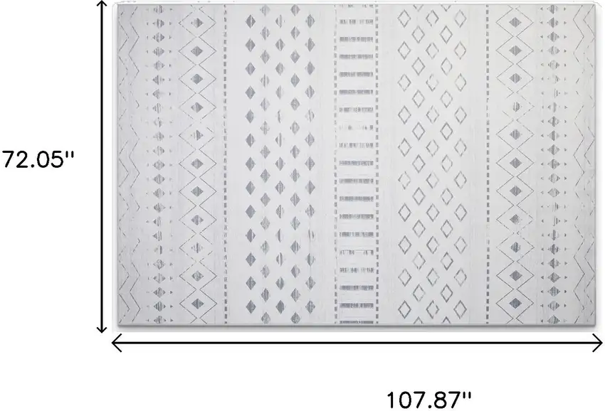 Ivory And Gray Geometric Distressed Area Rug Photo 3