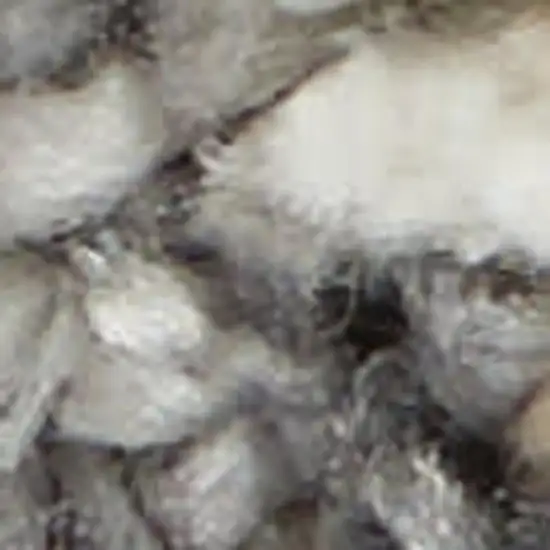 Ivory And Gray Geometric Shag Non Skid Area Rug With Fringe Photo 3