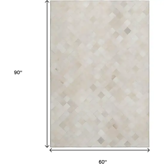 Ivory And Gray Geometric Washable Area Rug With UV Protection Photo 3