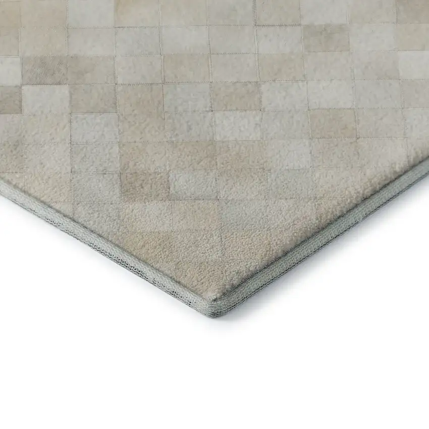 Ivory And Gray Geometric Washable Area Rug With UV Protection Photo 9