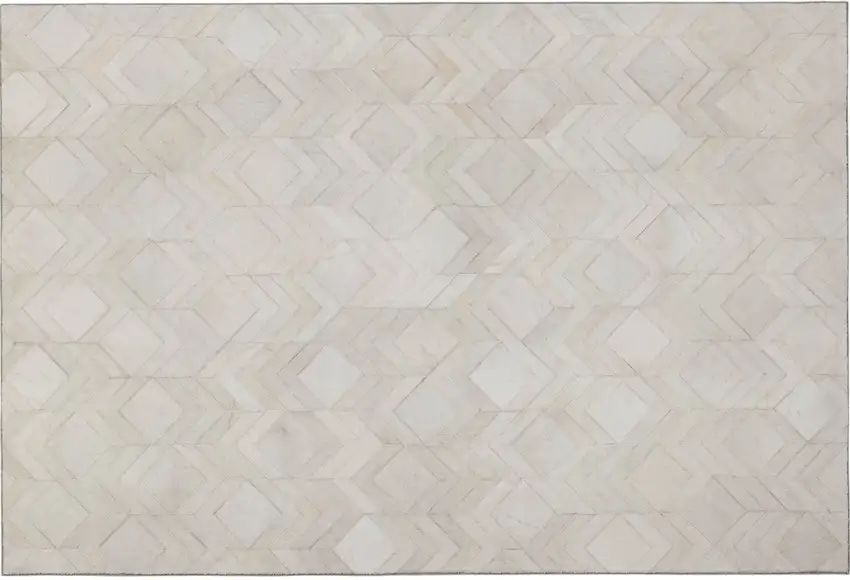 Gray And Ivory Geometric Washable Area Rug With UV Protection Photo 2