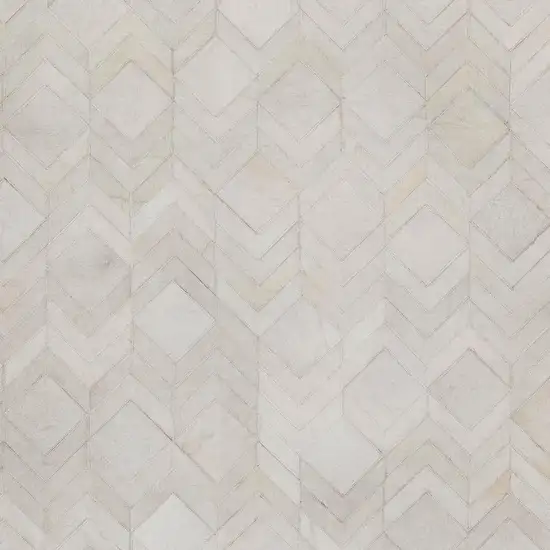 Ivory And Gray Geometric Washable Area Rug With UV Protection Photo 4