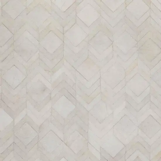 Ivory And Gray Geometric Washable Area Rug With UV Protection Photo 4