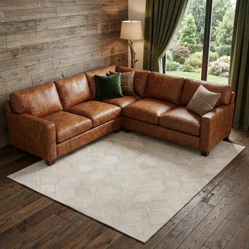 Ivory And Gray Geometric Washable Area Rug With UV Protection Photo 1