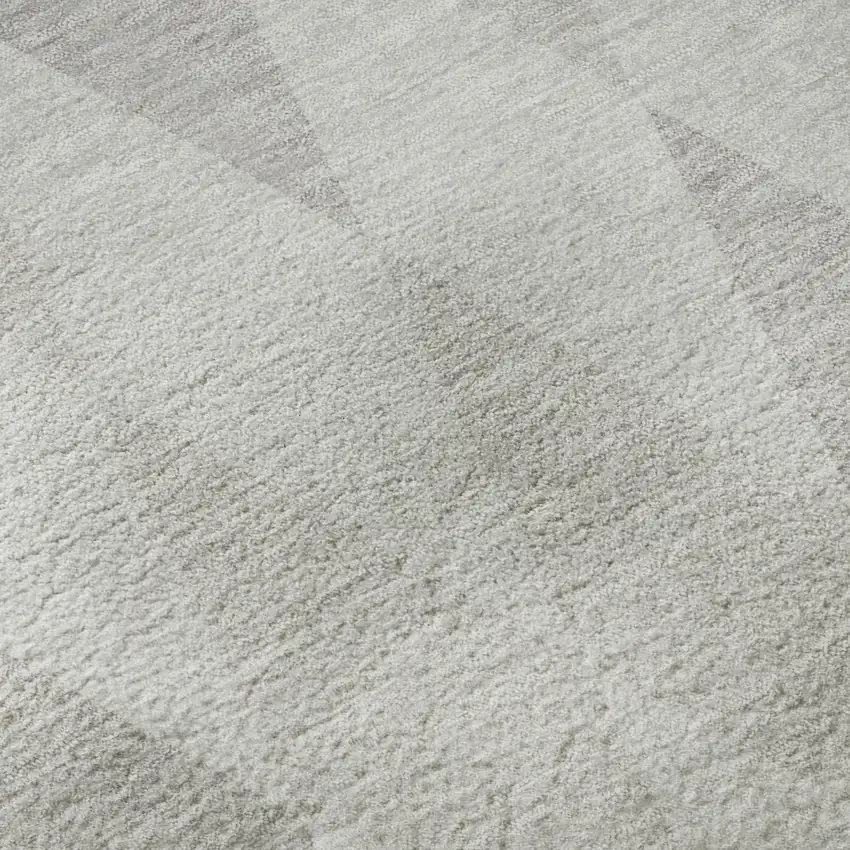 Ivory And Gray Geometric Washable Area Rug With UV Protection Photo 9