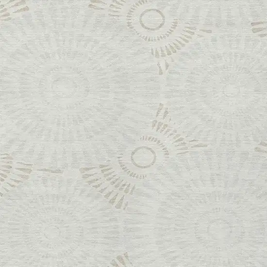 Ivory And Gray Geometric Washable Indoor Outdoor Area Rug Photo 7