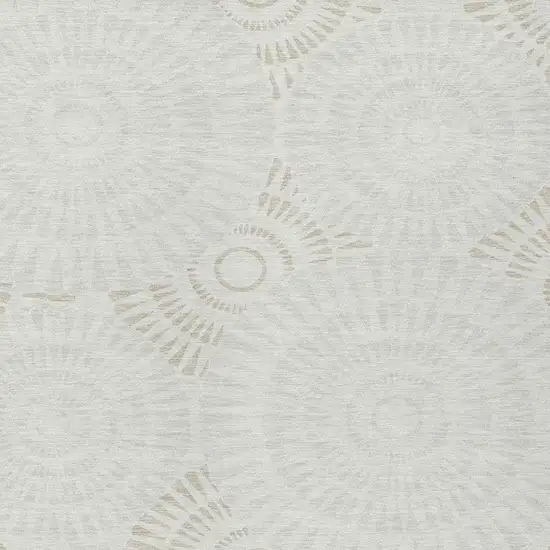 Ivory And Gray Geometric Washable Indoor Outdoor Area Rug Photo 7