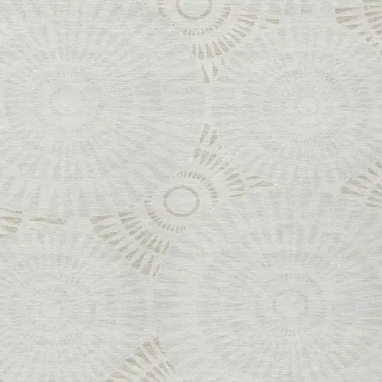 Ivory And Gray Geometric Washable Indoor Outdoor Area Rug Photo 7