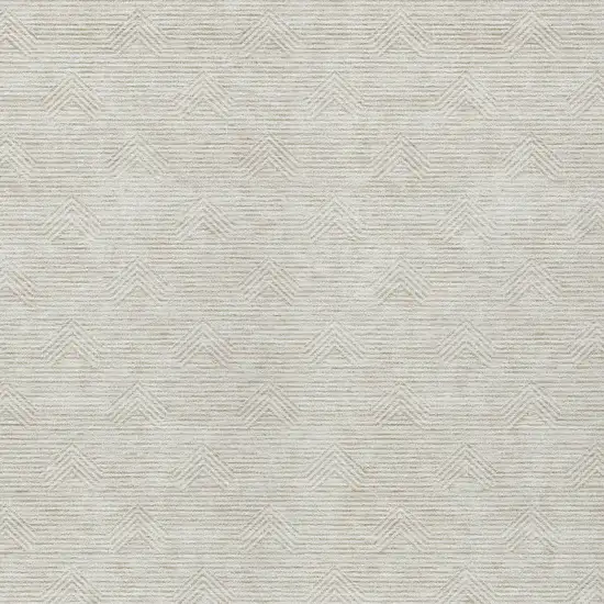 Ivory And Gray Geometric Washable Indoor Outdoor Area Rug Photo 6