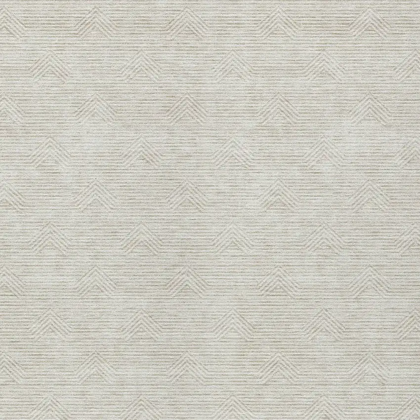 Ivory And Gray Geometric Washable Indoor Outdoor Area Rug Photo 6