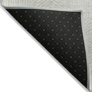 Photo of Ivory And Gray Geometric Washable Indoor Outdoor Area Rug