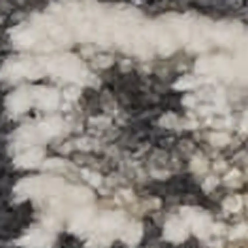 Ivory And Gray Medallion Distressed Area Rug With Fringe Photo 3