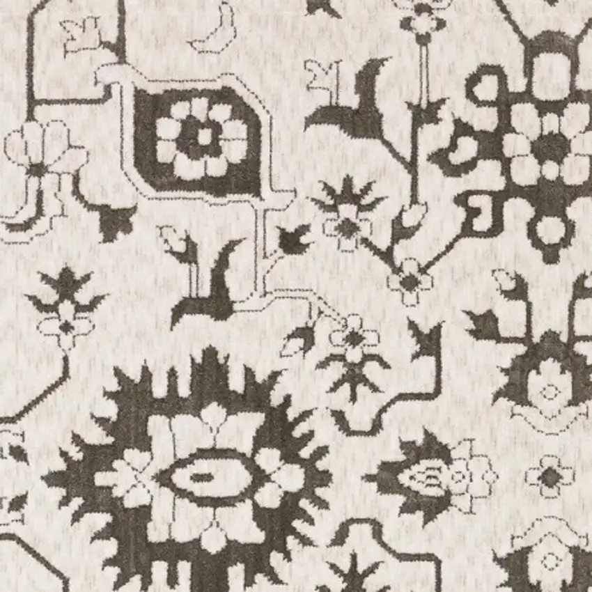 Ivory And Gray Oriental Area Rug Photo 8