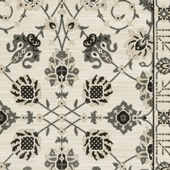 Ivory And Gray Oriental Area Rug Photo 9