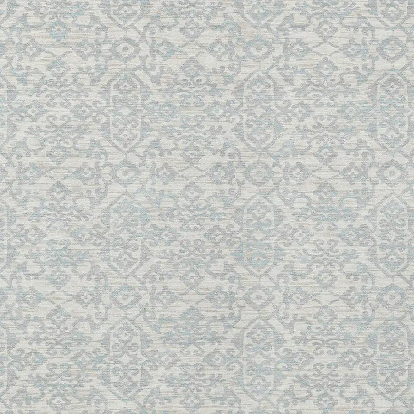 Ivory And Gray Oriental Washable Indoor Outdoor Area Rug Photo 3