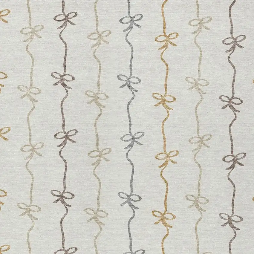 Ivory And Gray Southwestern Washable Indoor Outdoor Area Rug Photo 2