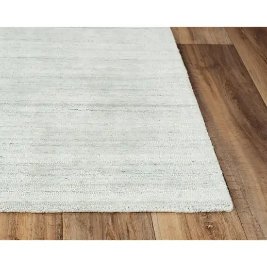 Ivory And Gray Striped Hand Tufted Area Rug Photo 2