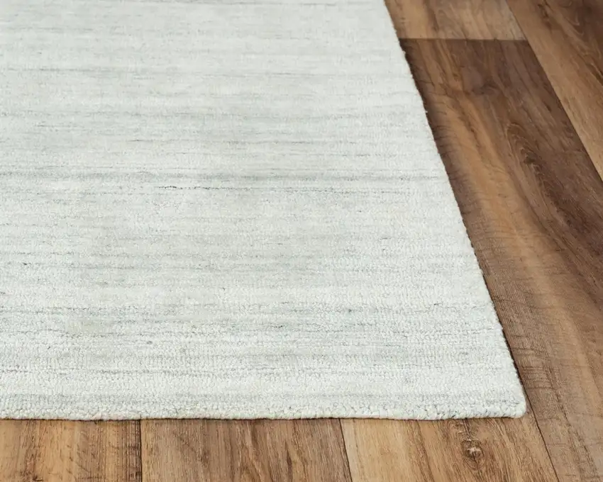 Ivory And Gray Striped Hand Tufted Area Rug Photo 2