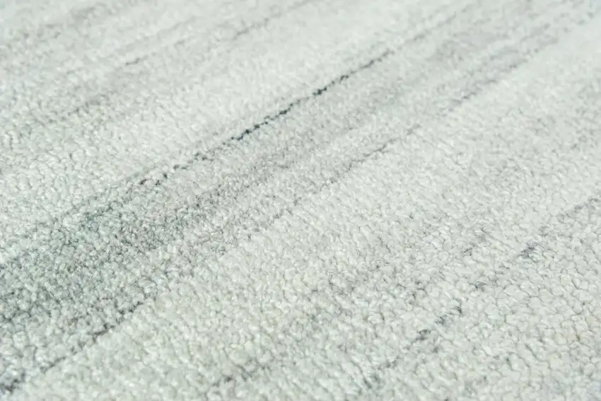 Ivory And Gray Striped Hand Tufted Area Rug Photo 3