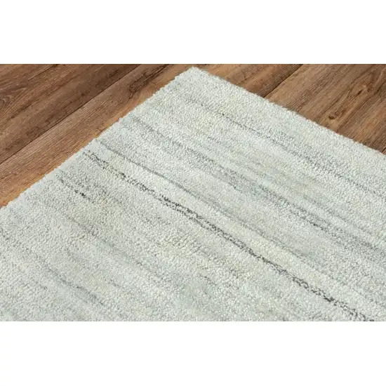 Ivory And Gray Striped Hand Tufted Area Rug Photo 4