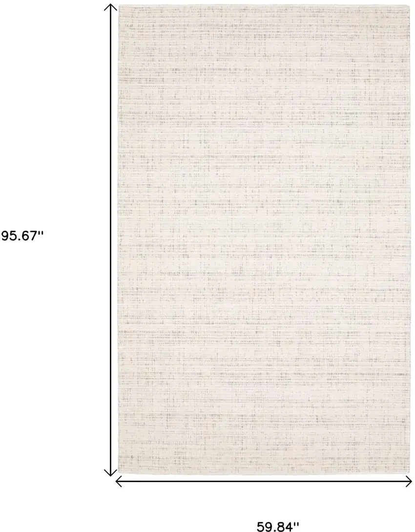 Ivory And Gray Striped Hand Tufted Area Rug Photo 3