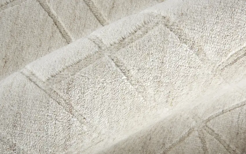 Ivory And Gray Striped Hand Woven Area Rug Photo 8