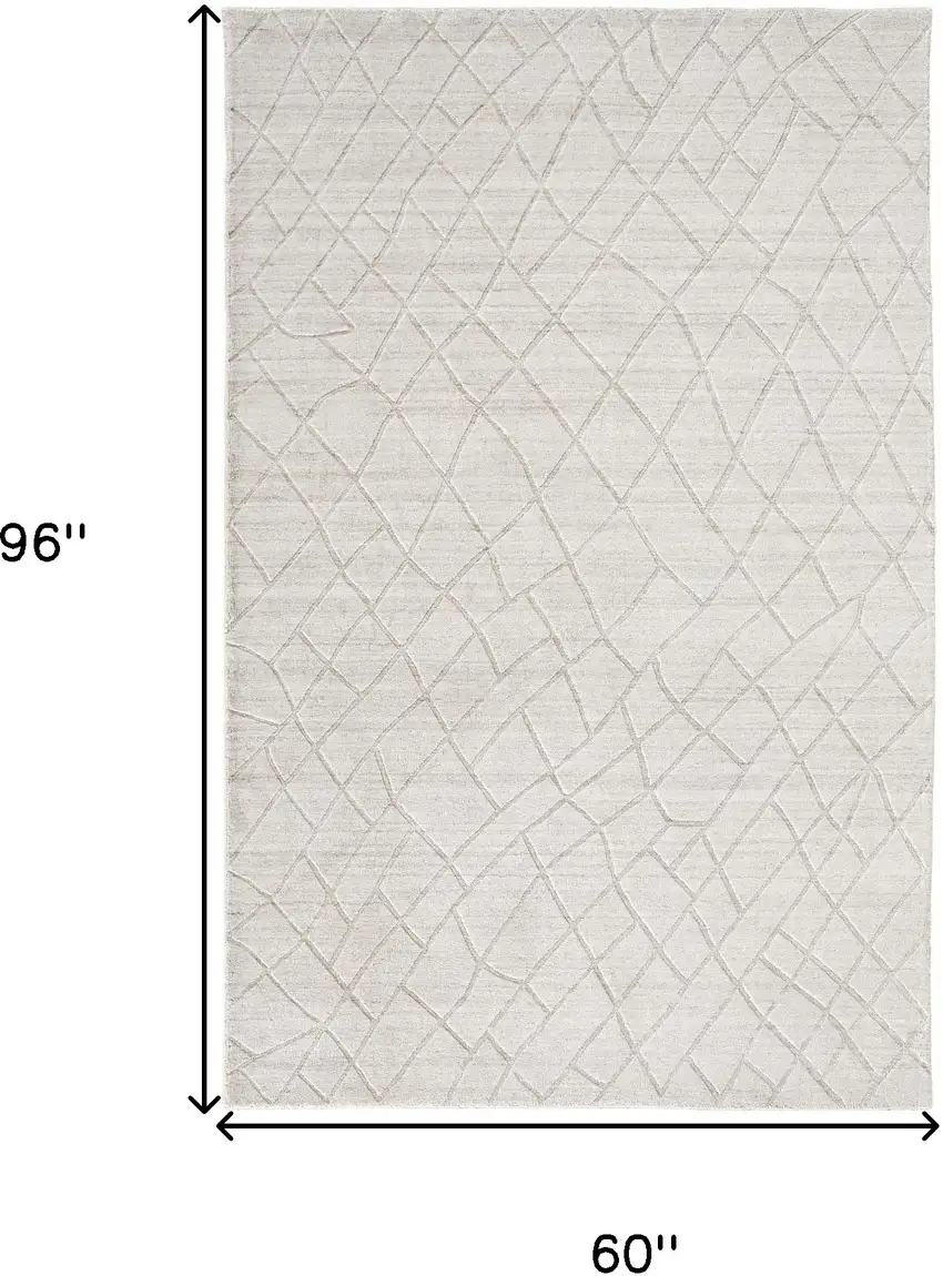 Ivory And Gray Striped Hand Woven Area Rug Photo 10