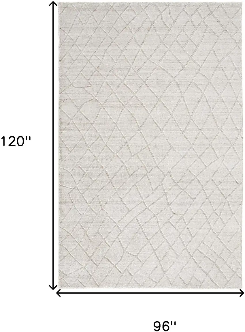 Ivory And Gray Striped Hand Woven Area Rug Photo 10