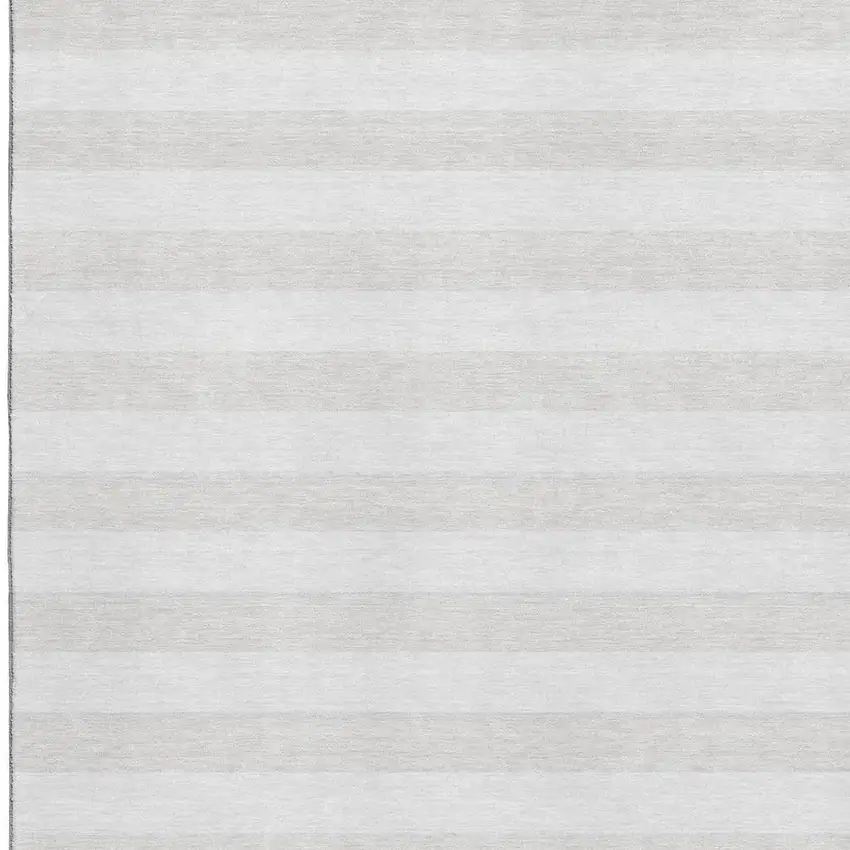 Ivory And Gray Striped Washable Area Rug With UV Protection Photo 4