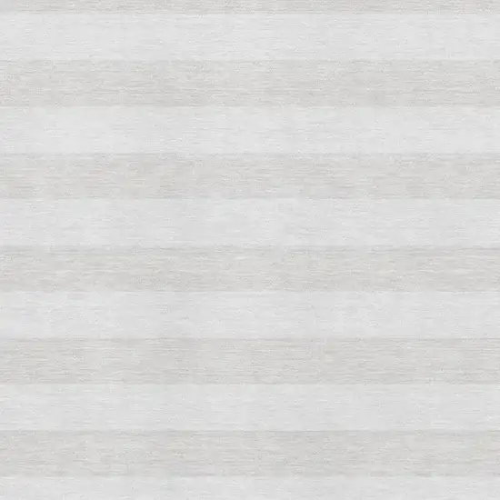 Ivory And Gray Striped Washable Area Rug With UV Protection Photo 4