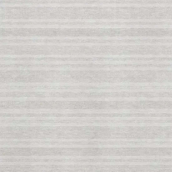 Ivory And Gray Striped Washable Area Rug With UV Protection Photo 5