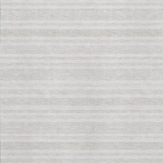 Ivory And Gray Striped Washable Area Rug With UV Protection Photo 3