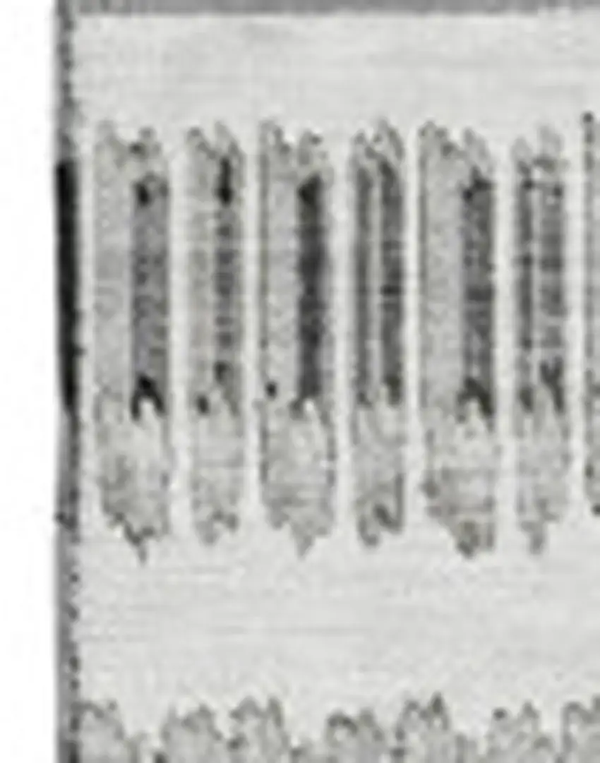 Ivory And Gray Striped Washable Area Rug With UV Protection Photo 4