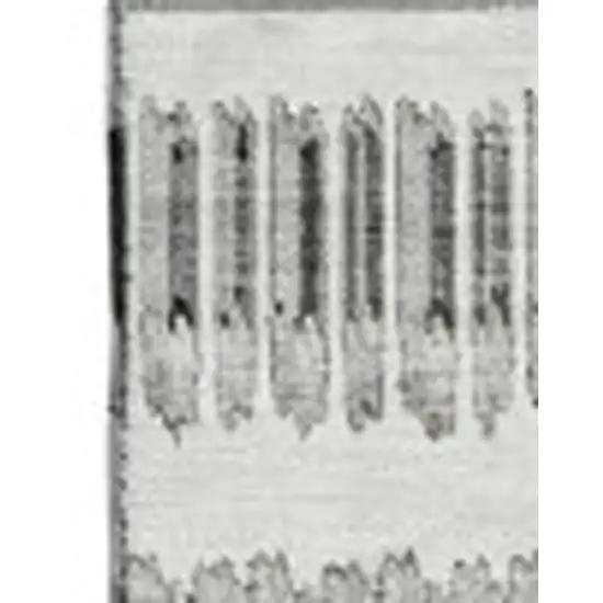 Ivory And Gray Striped Washable Area Rug With UV Protection Photo 4