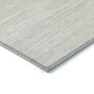 Photo of Ivory And Gray Striped Washable Indoor Outdoor Area Rug