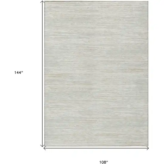 Ivory And Gray Striped Washable Indoor Outdoor Area Rug Photo 3