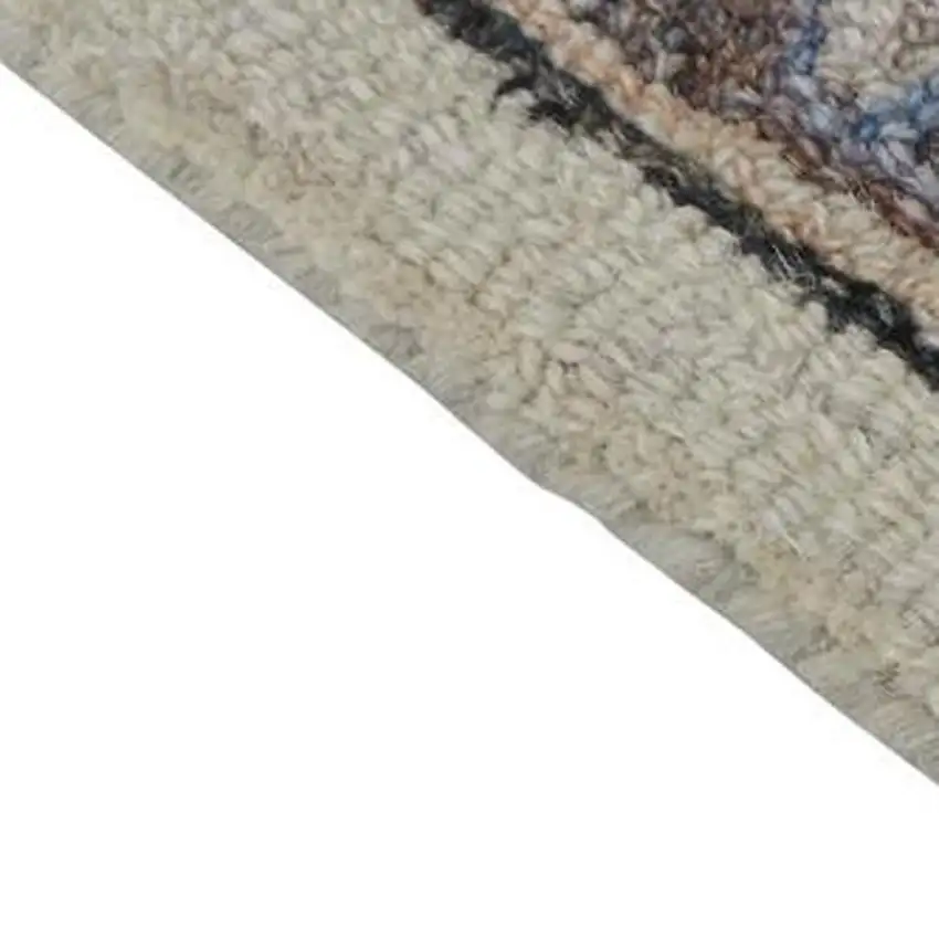 Ivory And Gray Wool Floral Tufted Handmade Stain Resistant Area Rug Photo 2