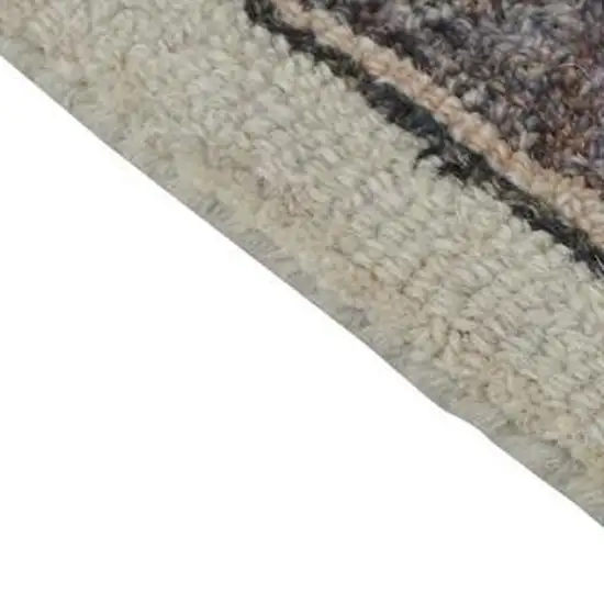 Ivory And Gray Wool Floral Tufted Handmade Stain Resistant Area Rug Photo 2