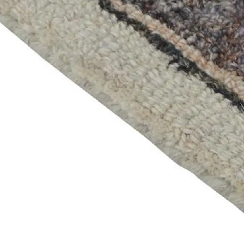 Ivory And Gray Wool Floral Tufted Handmade Stain Resistant Area Rug Photo 2