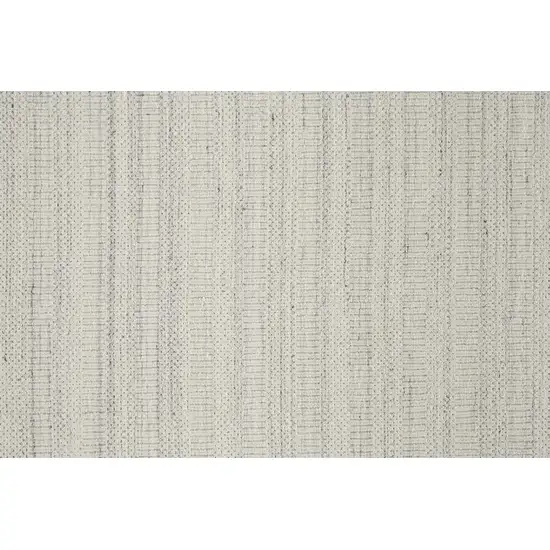 Ivory And Gray Wool Hand Woven Stain Resistant Area Rug Photo 8