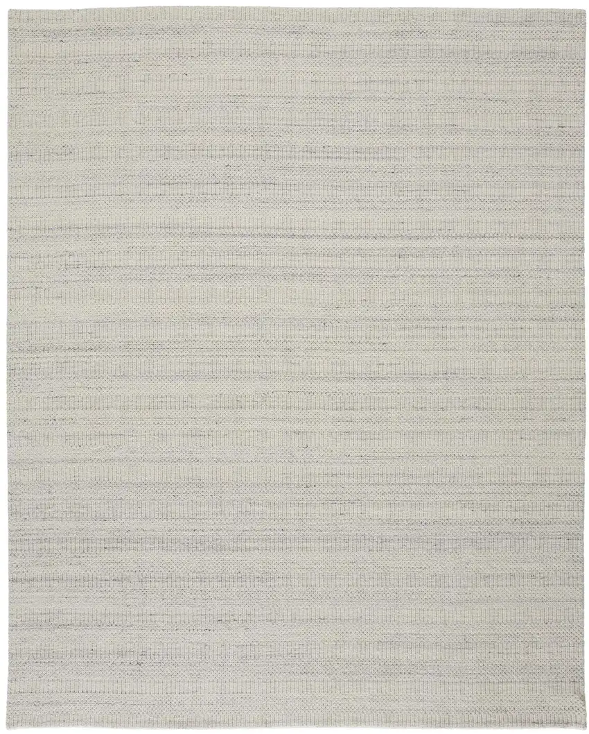 Ivory And Gray Wool Hand Woven Stain Resistant Area Rug Photo 1