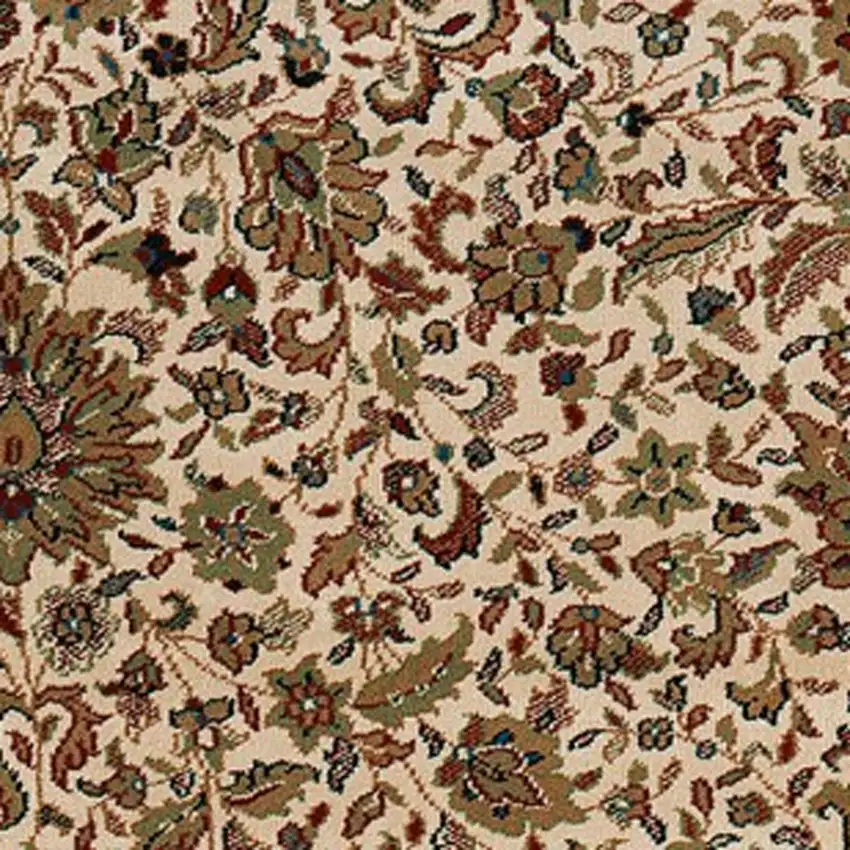 Ivory And Green Oriental Area Rug Photo 4