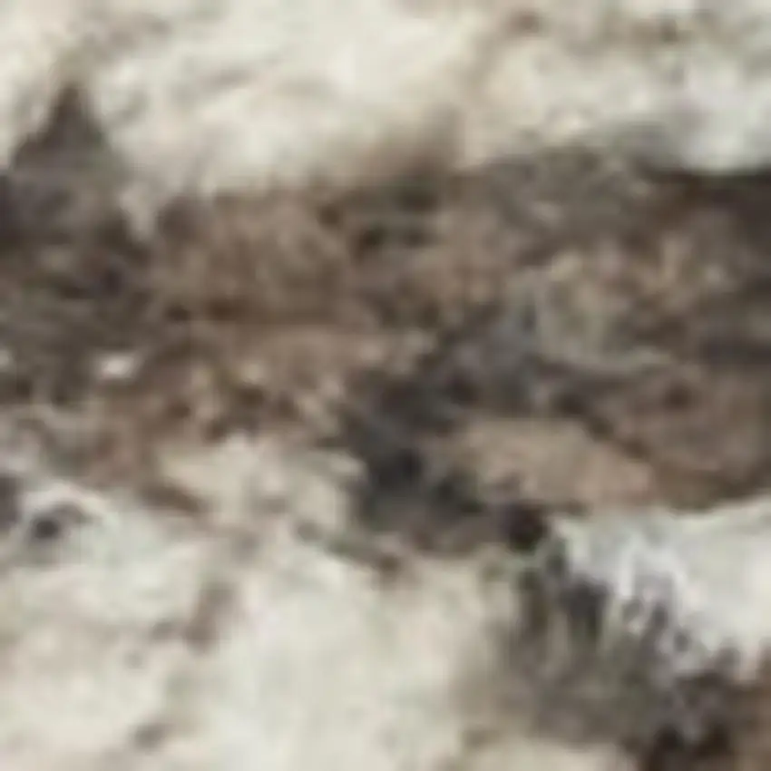 Ivory And Grey Abstract Power Loom Non Skid Area Rug Photo 2