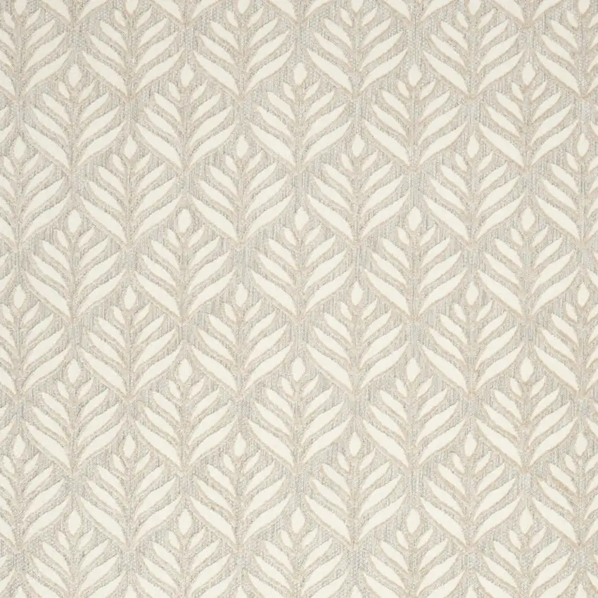 Ivory And Grey Floral Stain Resistant Non Skid Area Rug Photo 3