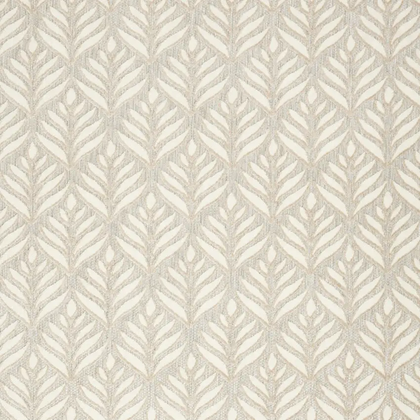 Ivory And Grey Floral Stain Resistant Non Skid Area Rug Photo 3